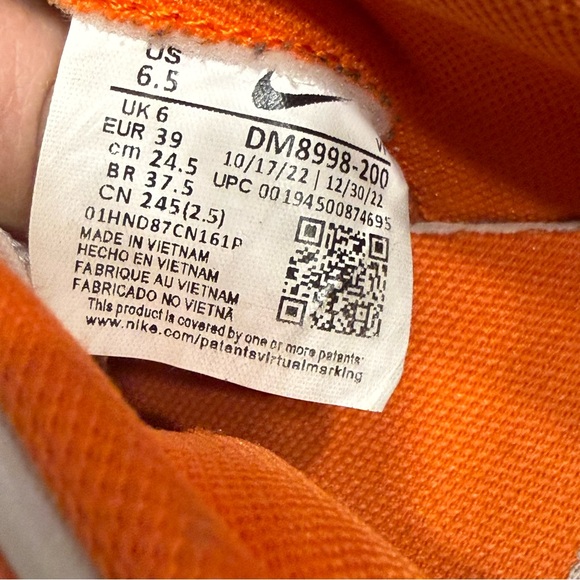 Nike Dunk Low Retro SP "Syracuse" orange white sneaker Skateboard SB size 6.5 - Picture 12 of 12